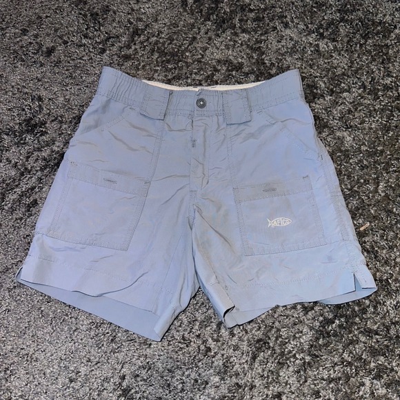 AFTCO Fishing Shorts Cargo Pockets Outdoor Lightweight Kids Size 24‎ *flaws* - Picture 1 of 11
